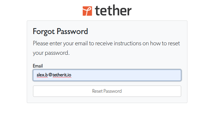 Forgot Password form